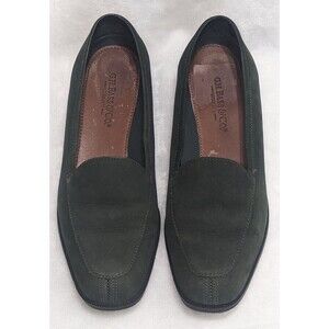 G.H. Bass & Co. Women's Green Suede Leather Loafers Shoes Size 7.5M Career Flats
